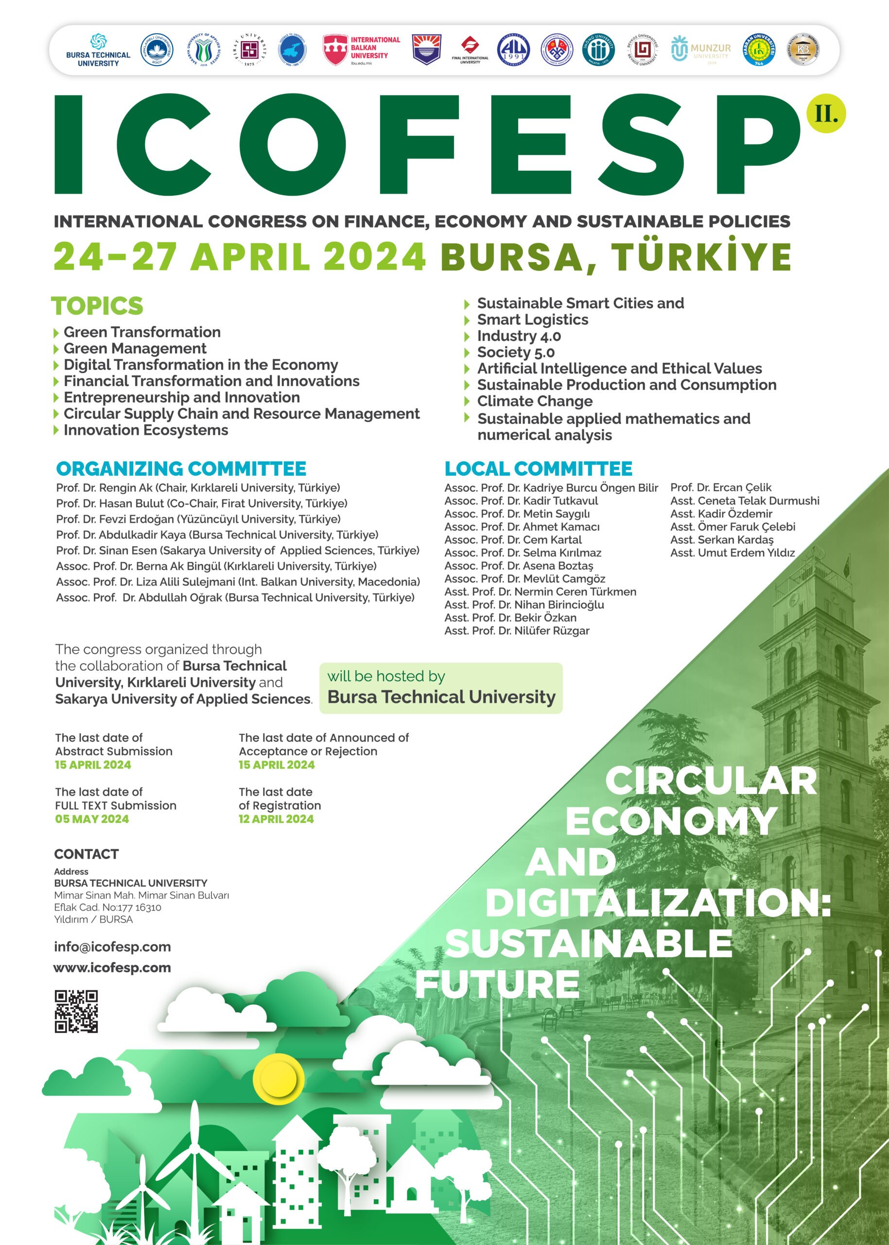 II. ICOFESP 2024 24 - 27 April 2024 (Bursa, Türkiye)