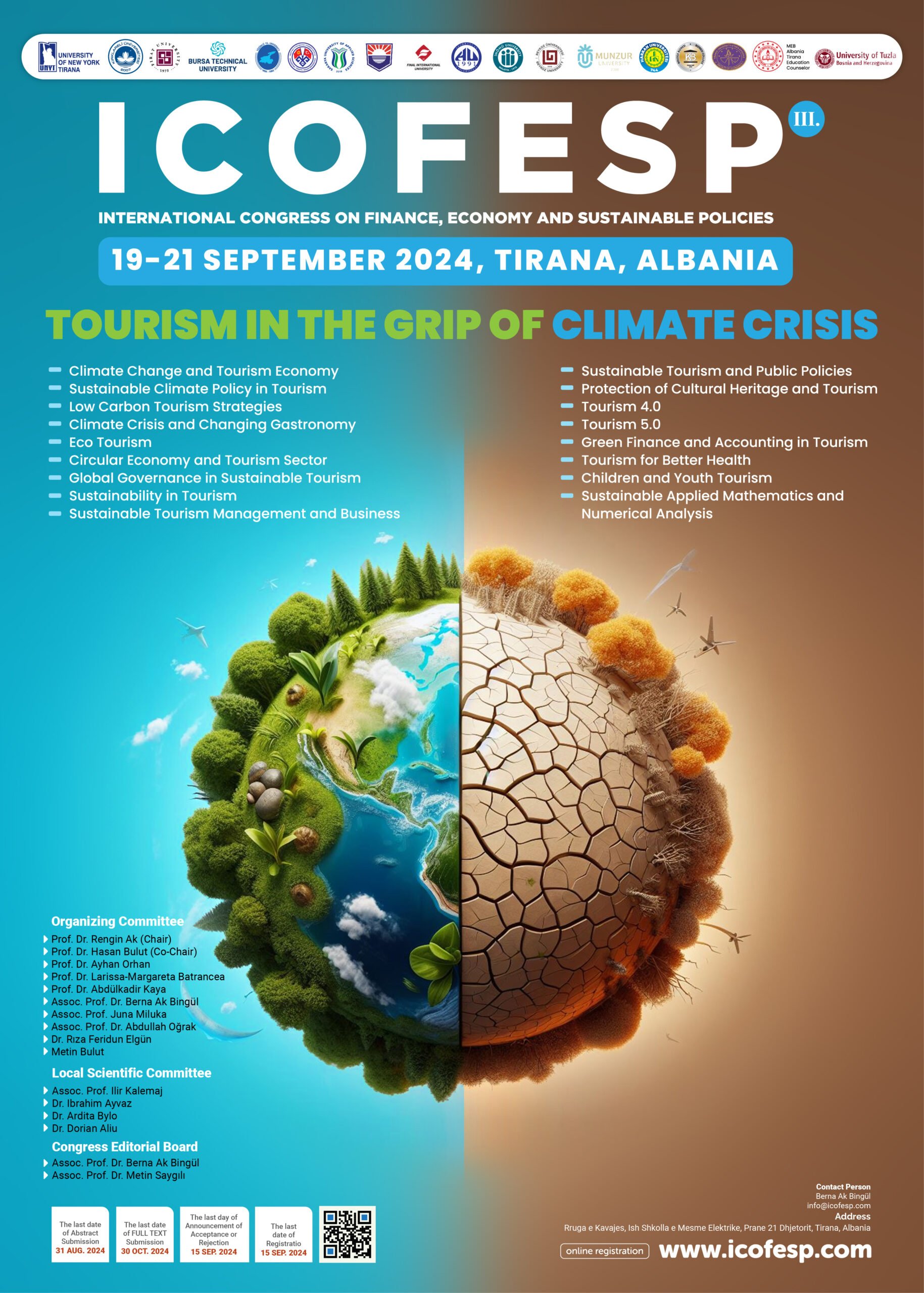 III. ICOFESP 2024 19-21 September 2024 (Tirana, Albania)